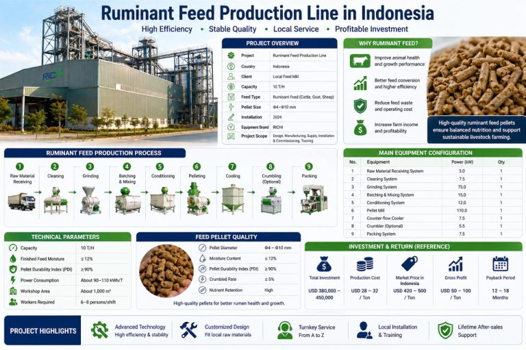 Ruminant Feed Production Line in Indonesia: Optimized Solutions for Efficient Livestock Nutrition