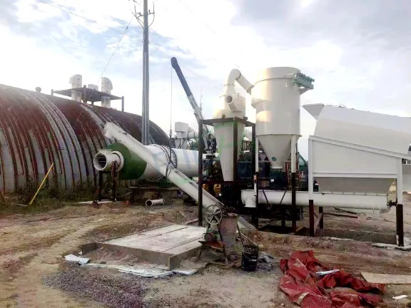 3-5 TPH organic fertilizer pellet production line installed in Thailand, complete manure fertilizer pellet plant for farm waste recycling